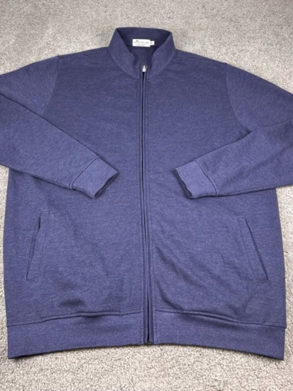 Peter Millar Crown Comfort Interlock Full Zip Sweater Men's XL Travelers Logo